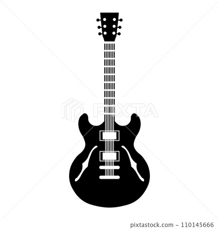Electric guitar vector icon on white background 110145666