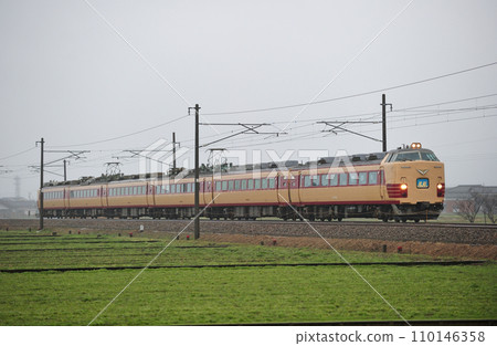 北陸本線 五十鈴-福岡 JR東日本 485系 T18編組（新潟） 北越 110146358