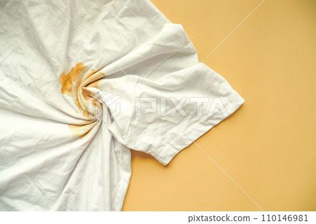 spilled coffee on a white shirt spilled coffee on a white shirt 110146981