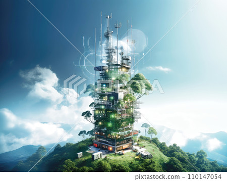 AI-generated content. 5G signal tower baby scheme AI-generated content. 5G signal tower baby scheme 110147054