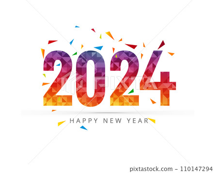 New year 2024 holiday card celebration design New year 2024 holiday card celebration design 110147294