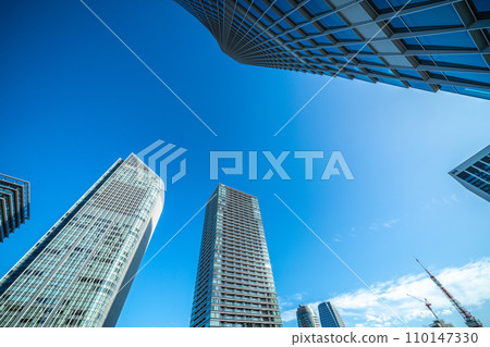Tokyo cityscape in Japan Toranomon Hills Station Tower opened today. Tokyo Tower in the back = October 6, 2020 110147330