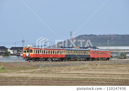 大糸線 姬川～久比木大野 JR西日本 木葉52-115+木葉52-125+木葉52-156（糸魚川） 110147436