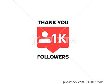 Thank You 1K Followers Vector PNG Thank You 1K Followers Vector PNG 110147504
