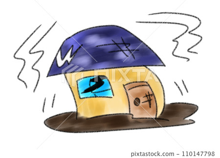 House shaking by earthquake 110147798
