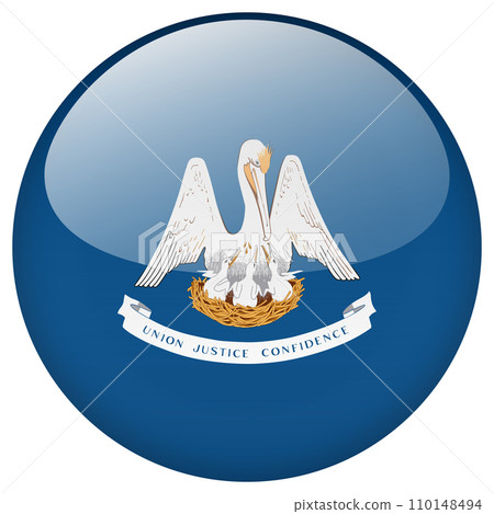 Louisiana flag button. 110148494