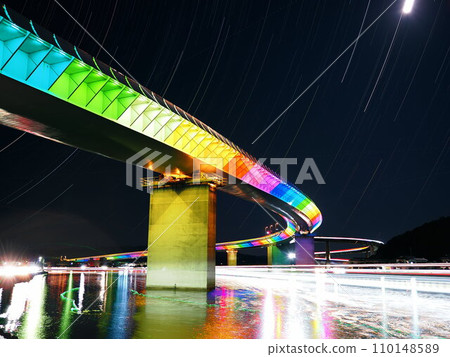 Ushibuka Haiya Bridge Star and Rainbow Lighting Ushibuka Haiya Bridge Star and Rainbow Lighting 110148589