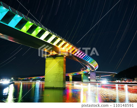Ushibuka Haiya Bridge Star and Rainbow Lighting Ushibuka Haiya Bridge Star and Rainbow Lighting 110148591