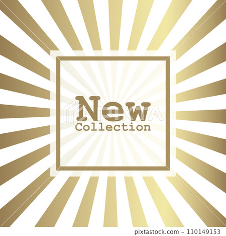 New collection template banner golden rays background 110149153