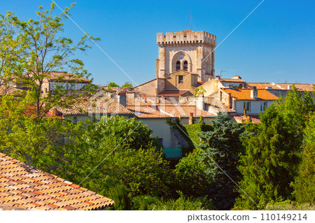 Aerial view to Avignon, France 110149214