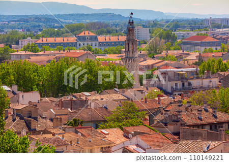 Aerial view to Avignon, France 110149221