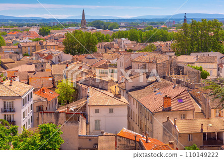 Aerial view to Avignon, France 110149222