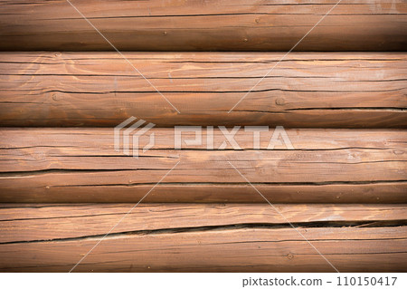 Texture of a red impregnated wooden building wall 110150417