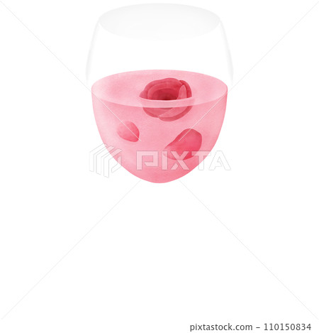 Wine glass, rose tea, watercolor clip art Wine glass, rose tea, watercolor clip art 110150834