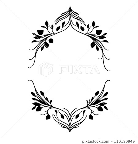 wedding invite batik ornaments design hand draw element illustration black 110150949