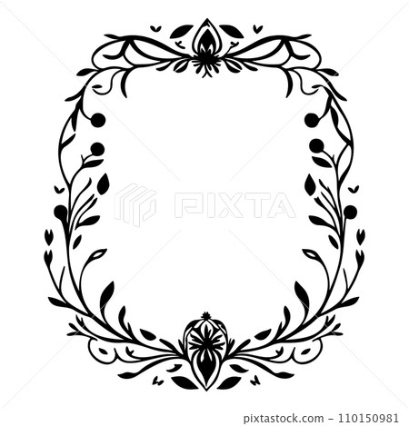 wedding invite batik ornaments design hand draw element illustration black 110150981