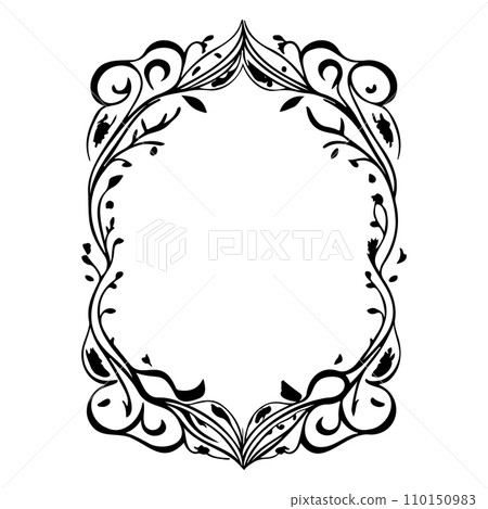 wedding invite batik ornaments design hand draw element illustration black 110150983