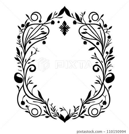 wedding invite batik ornaments design hand draw element illustration black 110150994