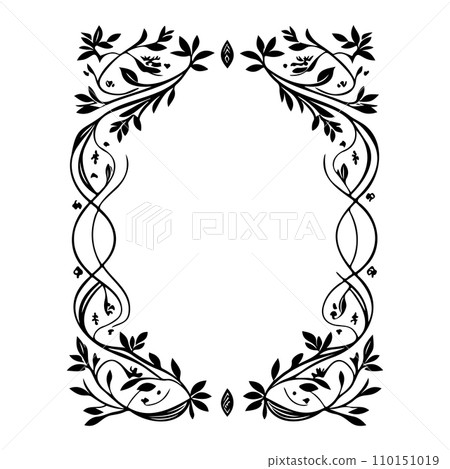 wedding invite batik ornaments design hand draw element illustration black 110151019