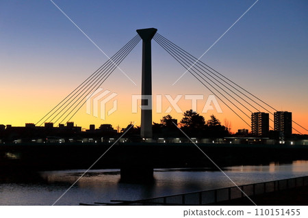 Osugi Bridge spanning the Shin-Nakagawa River (Edogawa Ward, Tokyo) 110151455