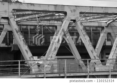 iron bridge over the river 110152314