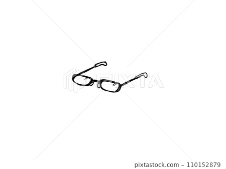 Line drawing illustration of simple glasses Line drawing illustration of simple glasses 110152879
