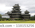 Looking up at Matsumoto Castle 110153256