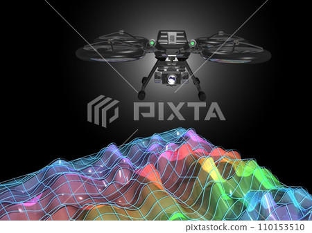 無人機分析調查資料擷取影像(3DCG) 無人機分析調查資料擷取影像(3DCG) 110153510