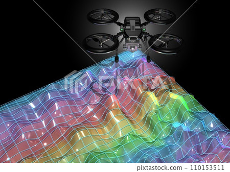 Drone analysis survey data collection image (3DCG) 110153511