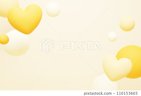 3D背景材質_heart_yellow 3D背景材質_heart_yellow 110153603