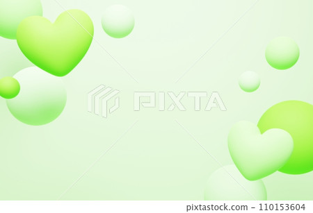 3D背景材質_heart_green 110153604