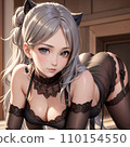 cat ears woman 110154550