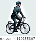 戴著自行車頭盔的商人 110155307