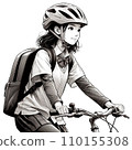 戴自行車頭盔的女學生 110155308