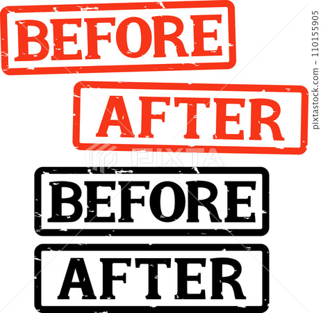 BEFORE and AFTER stamps 110155905