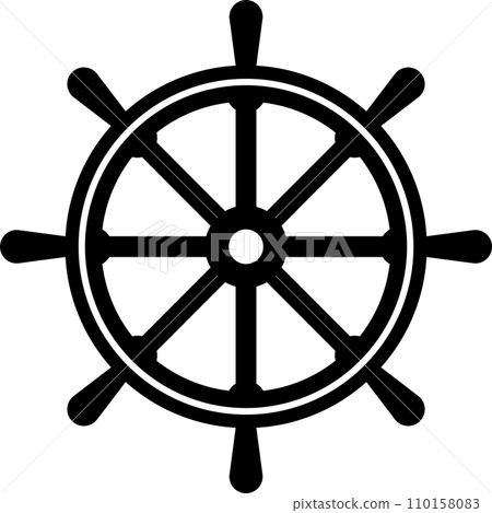 船舵圖標，透明背景 110158083