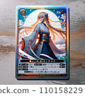 Japanese-style long blonde female character card 110158229