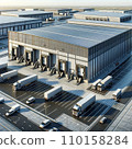 Logistics warehouse and truck 110158284