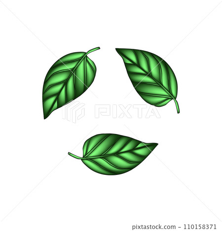 Green leaves eco icon on isolated background Elements of design for natural, vegan, bio labels. Ink hand drawn illustration, botanical vector isolated on white background Green leaves eco icon on isolated background Elements of design for natural, vegan, bio labels. Ink hand drawn illustration, botanical vector isolated on white background 110158371