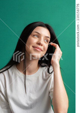 Portrait of a thoughtful young girl. 110158776