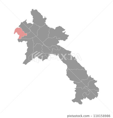 Bokeo province map, administrative division of... - Stock Illustration ...