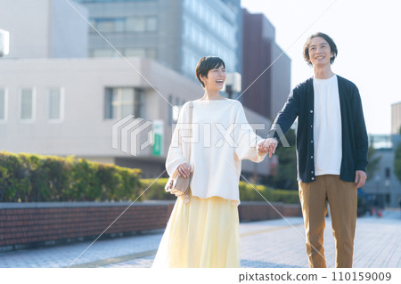 young couple on a date young couple on a date 110159009