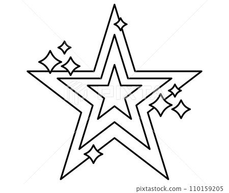 Exclusive benefits icon black and white - star 110159205