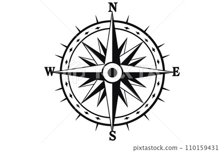 Compass Rose Icon Vector Logo, compass icon vector. 110159431