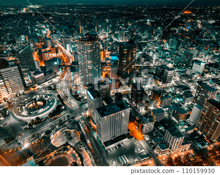 Night view from Hamamatsu Act Tower in Hamamatsu City, Shizuoka Prefecture 110159930