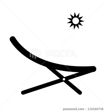 beach chair icon beach chair icon 110160736