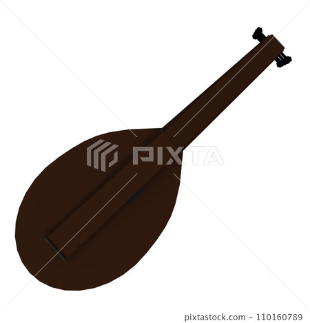 Lute isolated on white background 110160789