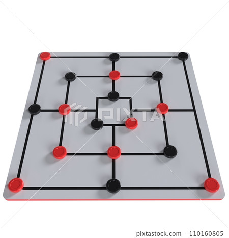 Mill Game isolated on white background Mill Game isolated on white background 110160805