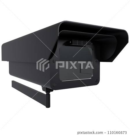 Cctv Camera isolated on white background 110160873