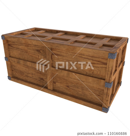 Crate isolated on white background Crate isolated on white background 110160886